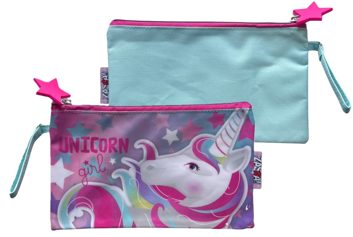 Piórnik Saszetka Kosmetyczka Unicorn Girl Zaska Jednorożec Duży
