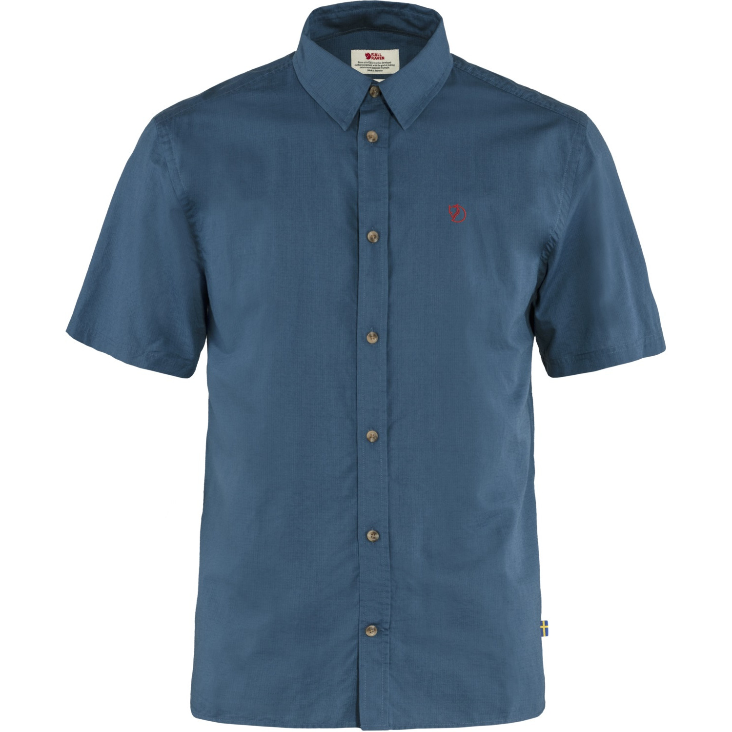 Koszula męska Fjällräven Övik Lite Shirt SS M Rozmiar: XL / Kolor: niebieski