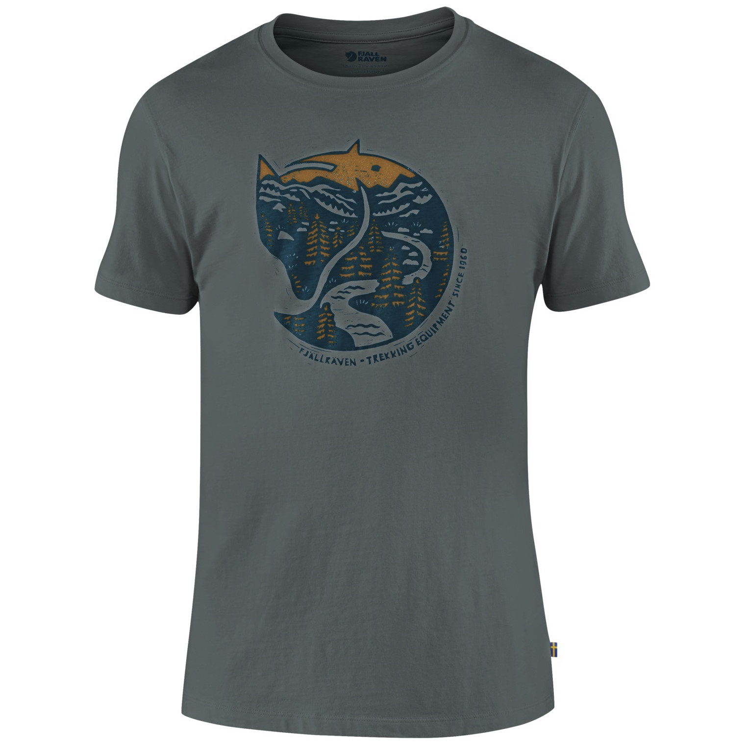 Koszulka męska Fjällräven Arctic Fox T-shirt M Rozmiar: M / Kolor: niebieski/szary