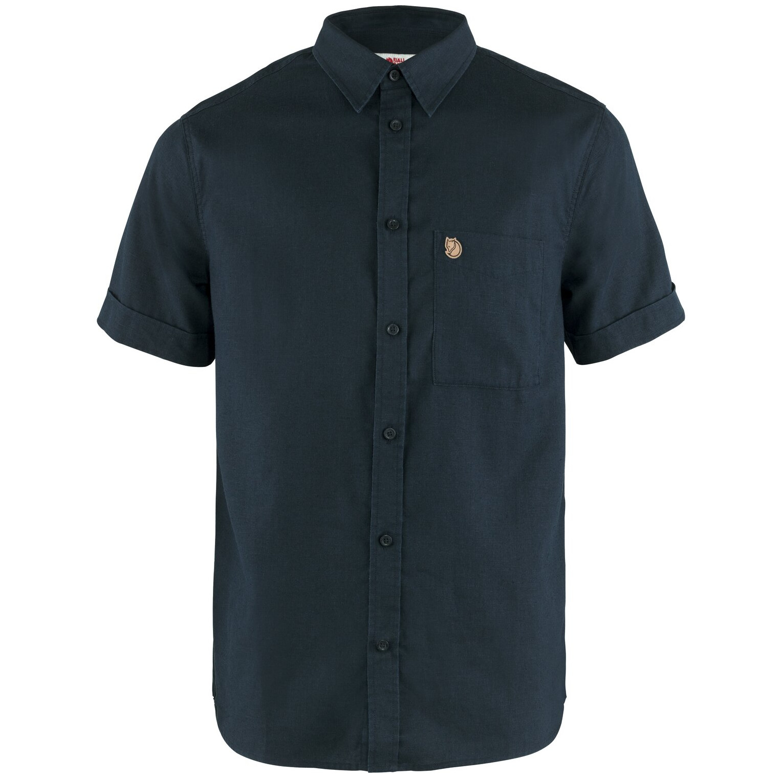 Koszula męska Fjällräven Övik Travel Shirt SS M Rozmiar: M / Kolor: ciemnoniebieski
