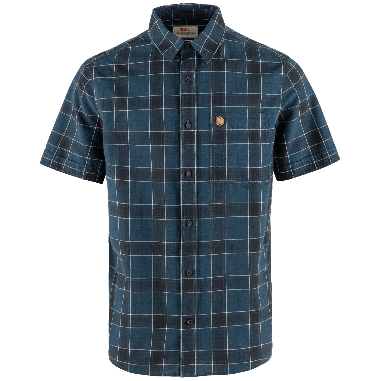 Koszula męska Fjällräven Övik Travel Shirt SS M Rozmiar: M / Kolor: niebieski