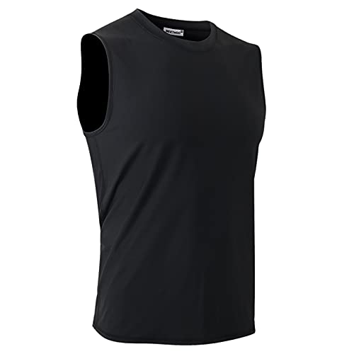 MeetHoo Męski Tank Top, Mięśniowe Koszulki Tank Shirt Rękawy Koszulka Podkoszulka Szybko suche Podkoszulka Siłownia Bieganie dla mężczyzn