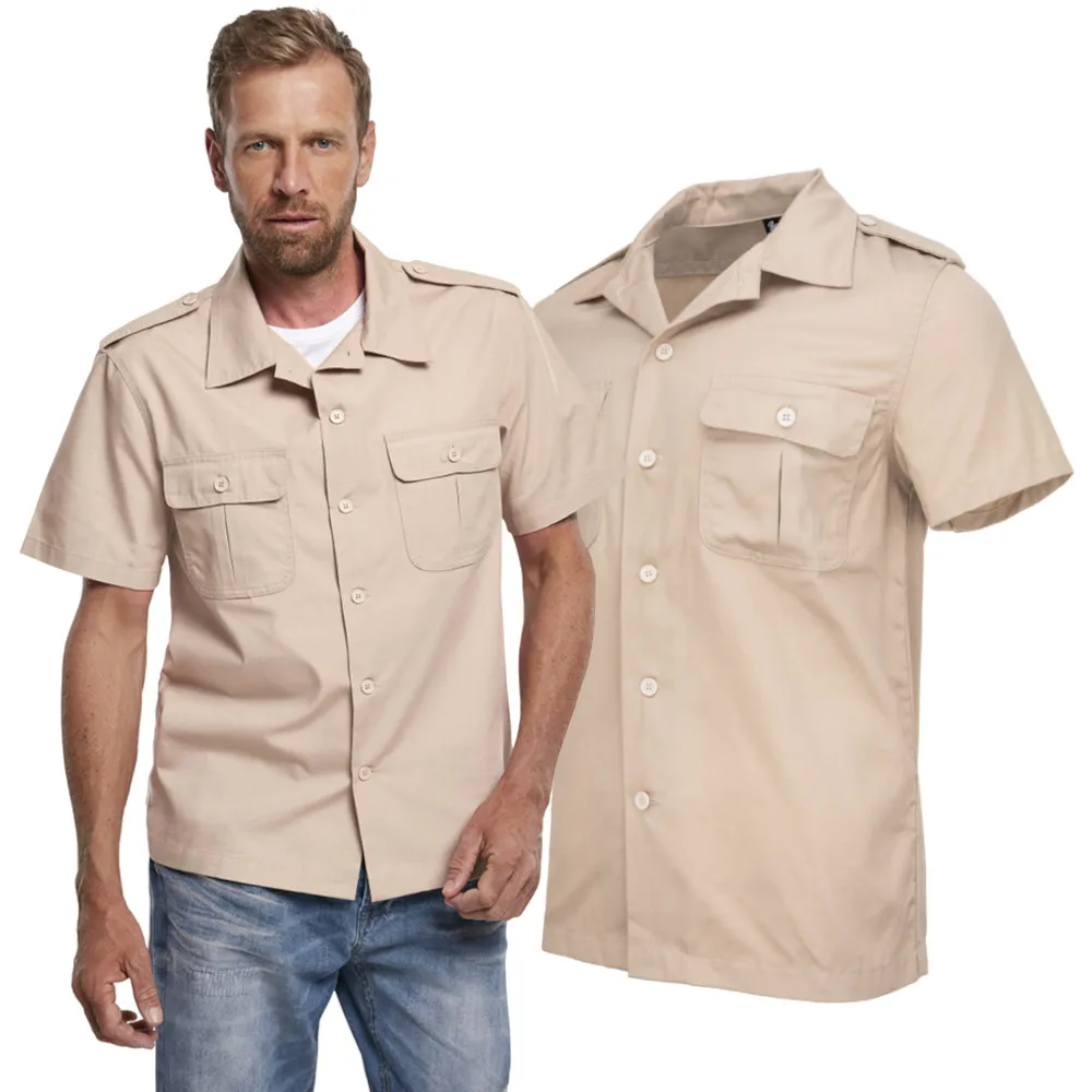 Koszula z krótkim rękawem BRANDIT US Hemd 1/2 Arm - Khaki RATY 0% | PayPo | GRATIS WYSYŁKA | ZWROT DO 100 DNI