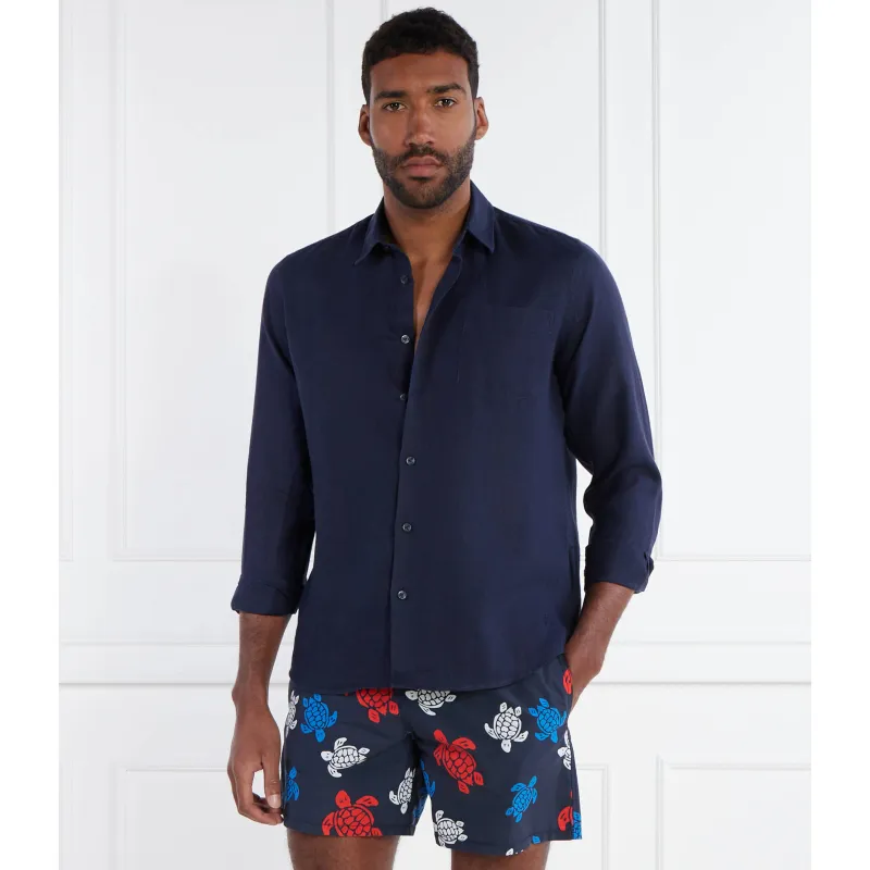 Vilebrequin Lniana koszula CAROUBIS | Regular Fit