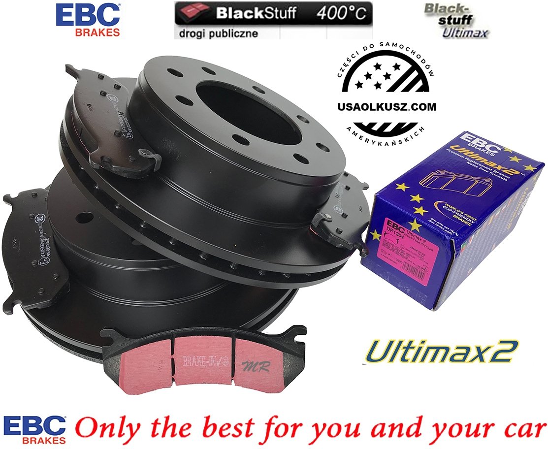 Tylne klocki Ultimax2 + tarcze hamulcowe EBC seria PREMIUM Hummer H2