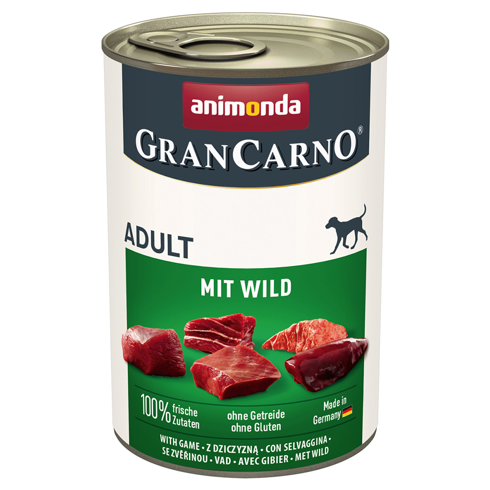 Pakiet Animonda GranCarno Original, 12 x 400 g - Dziczyzna