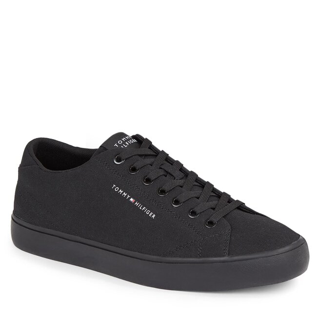 Tenisówki Tommy Hilfiger Th Hi Vulc Low Canvas FM0FM04882 Black BDS