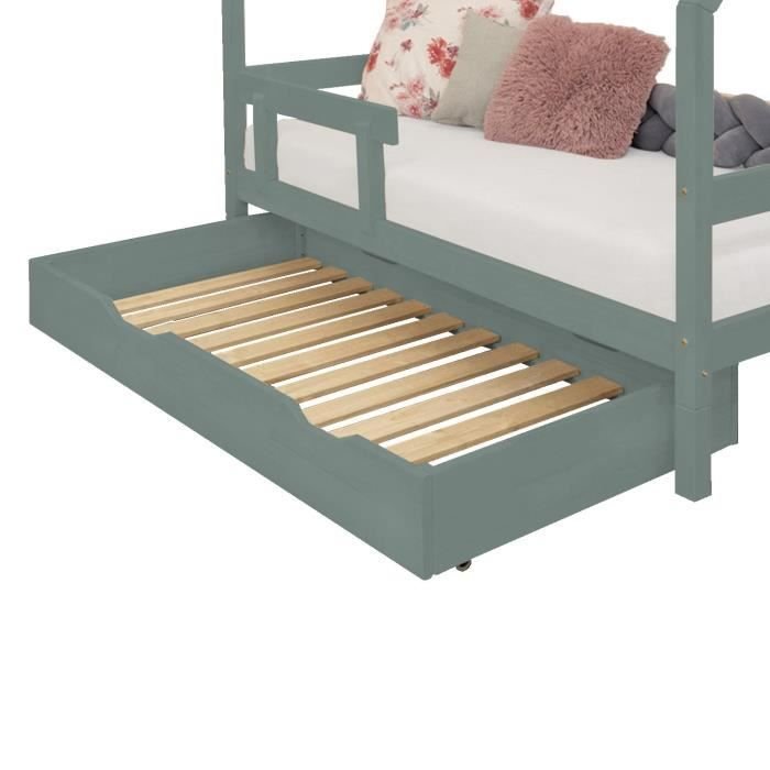 Szuflada łóżka 80 x 200 z podstawą łóżka BUDDY - szałwia