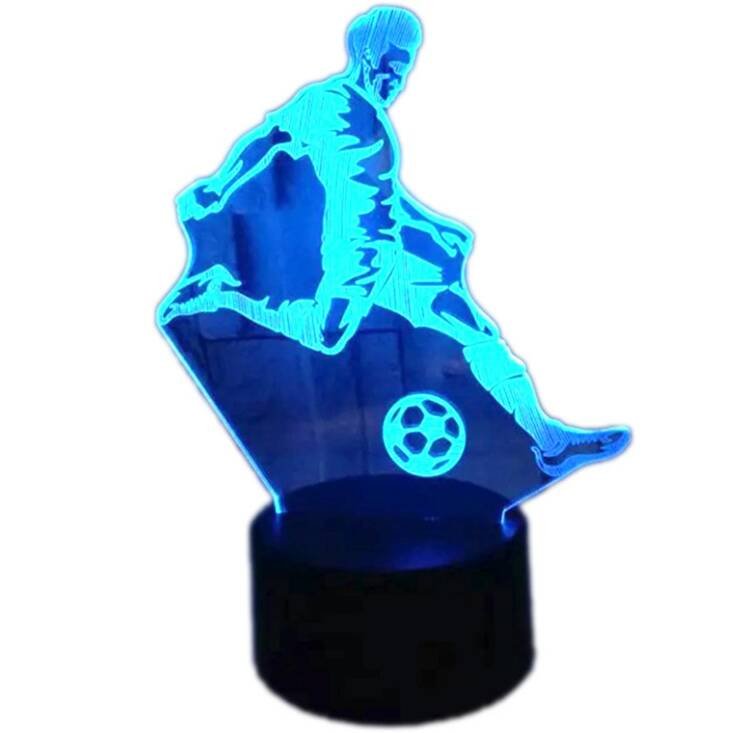 Dziecięca LAMPKA Nocna LED piłkarz RGB + pilot ZD98K