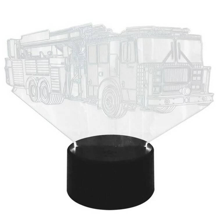 Dziecięca LAMPKA Nocna LED Wóz Strażacki RGB + pilot ZD98A