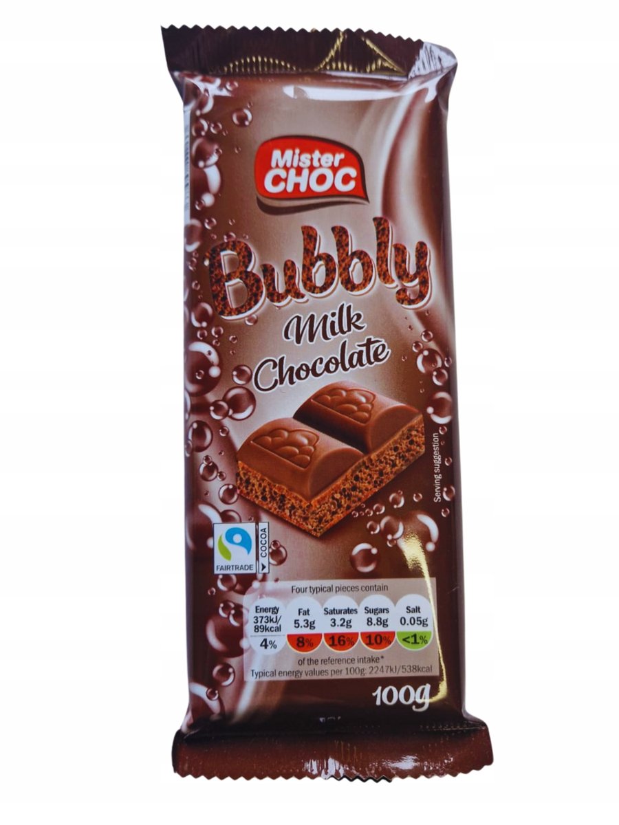 Czekolada Bąbelkowa Czekoladowa Mister Choc Bubbly