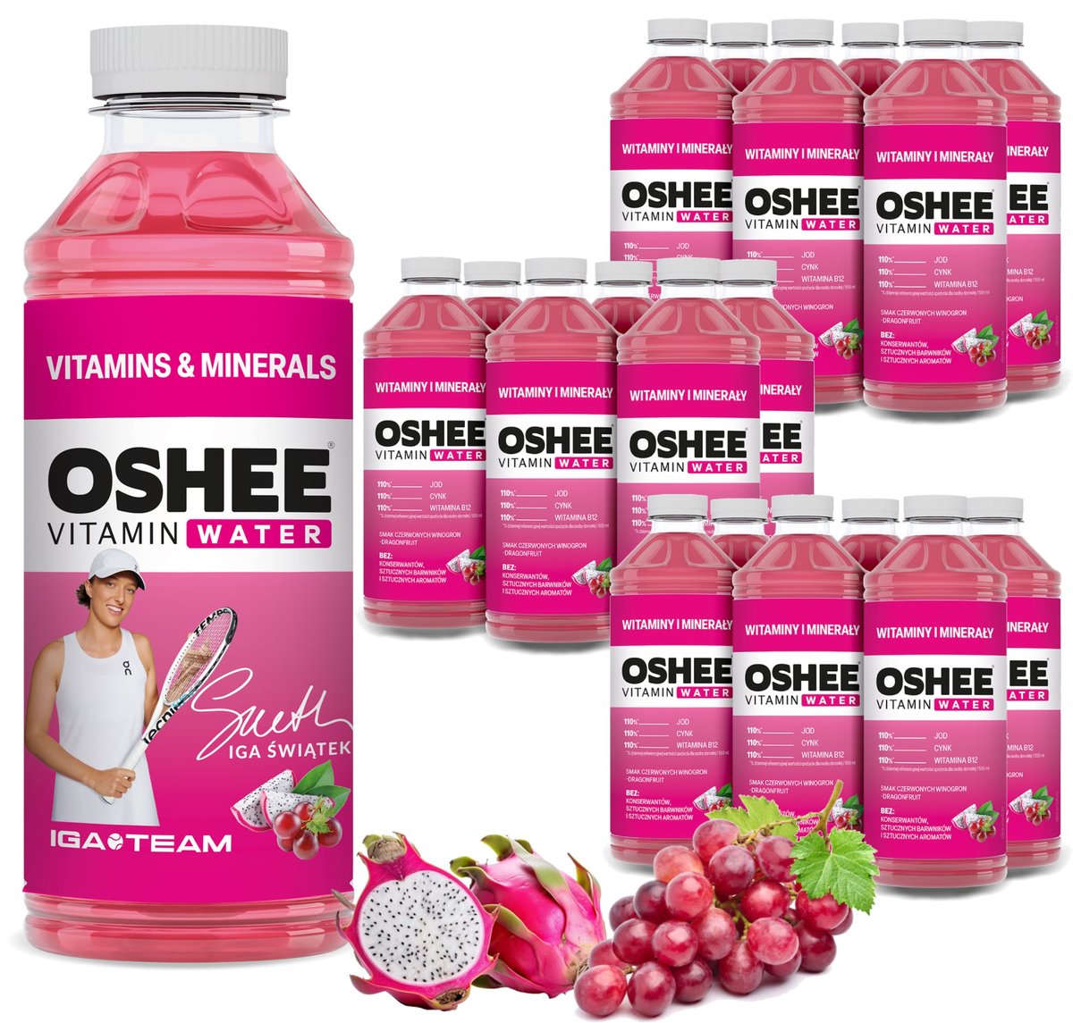 OSHEE Vitamin Water Witaminy i Minerały 555 ml x18