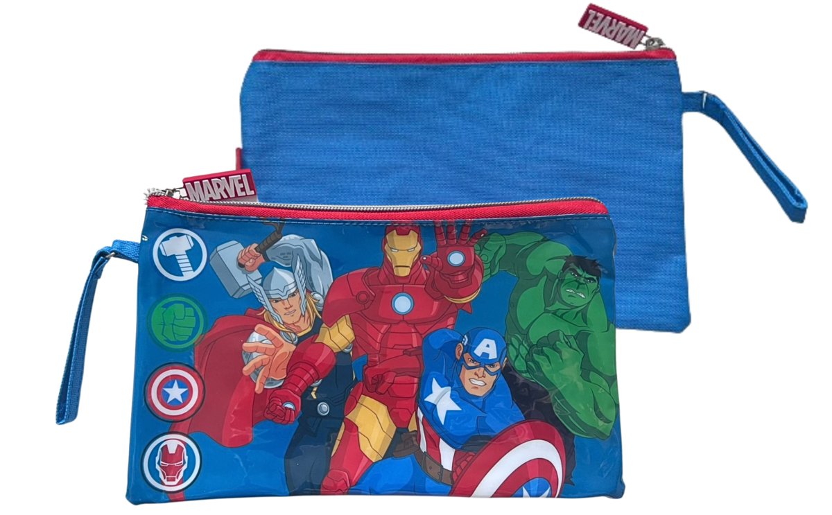 Piórnik Saszetka Kosmetyczka Kapitan Ameryka Hulk Iron Man Thor Marvel Duży 24/15 Cm