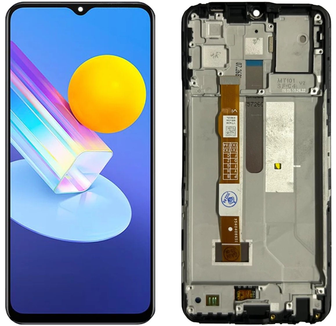 Oryginalny wyświetlacz LCD + ekran dotykowy VIVO Y72 5G (Regenerowany) Ramka Czarny