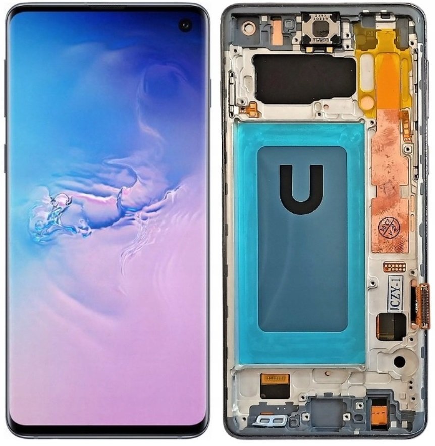 Фото - Запчастина для мобільного Samsung Wyświetlacz LCD + ekran dotykowy  Galaxy S10 G973F SM-G973F Incell Ramka czarna 