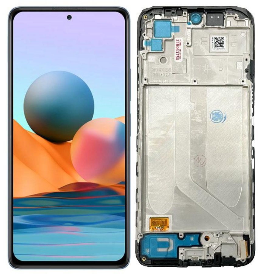 Wyświetlacz LCD + ekran dotykowy  Xiaomi Redmi Note 10 4G/ Redmi Note 10s (Regenerowany) Ramka czarna