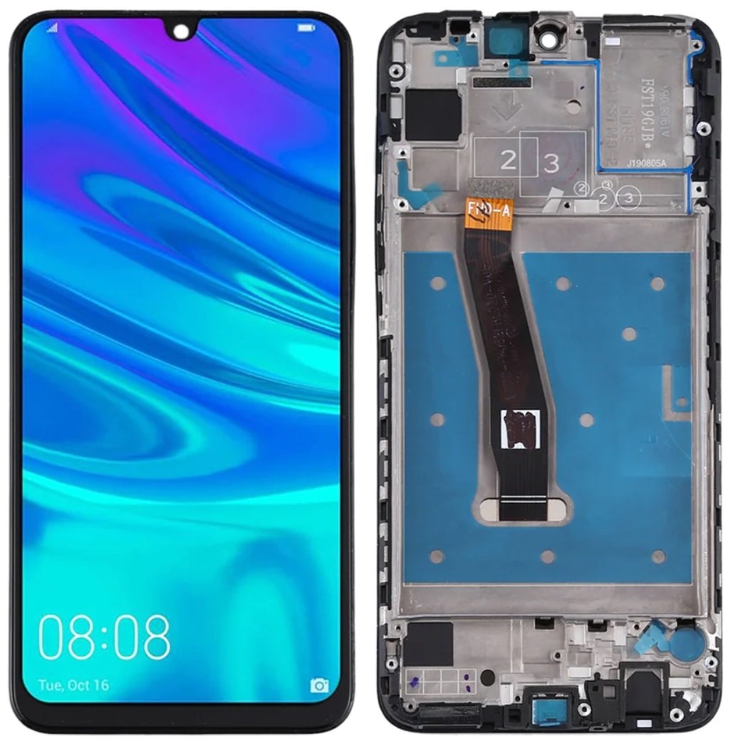 Oryginalny wyświetlacz LCD + ekran dotykowy Huawei P Smart 2019 POT-LX1  (Regenerowany) Ramka Czarny