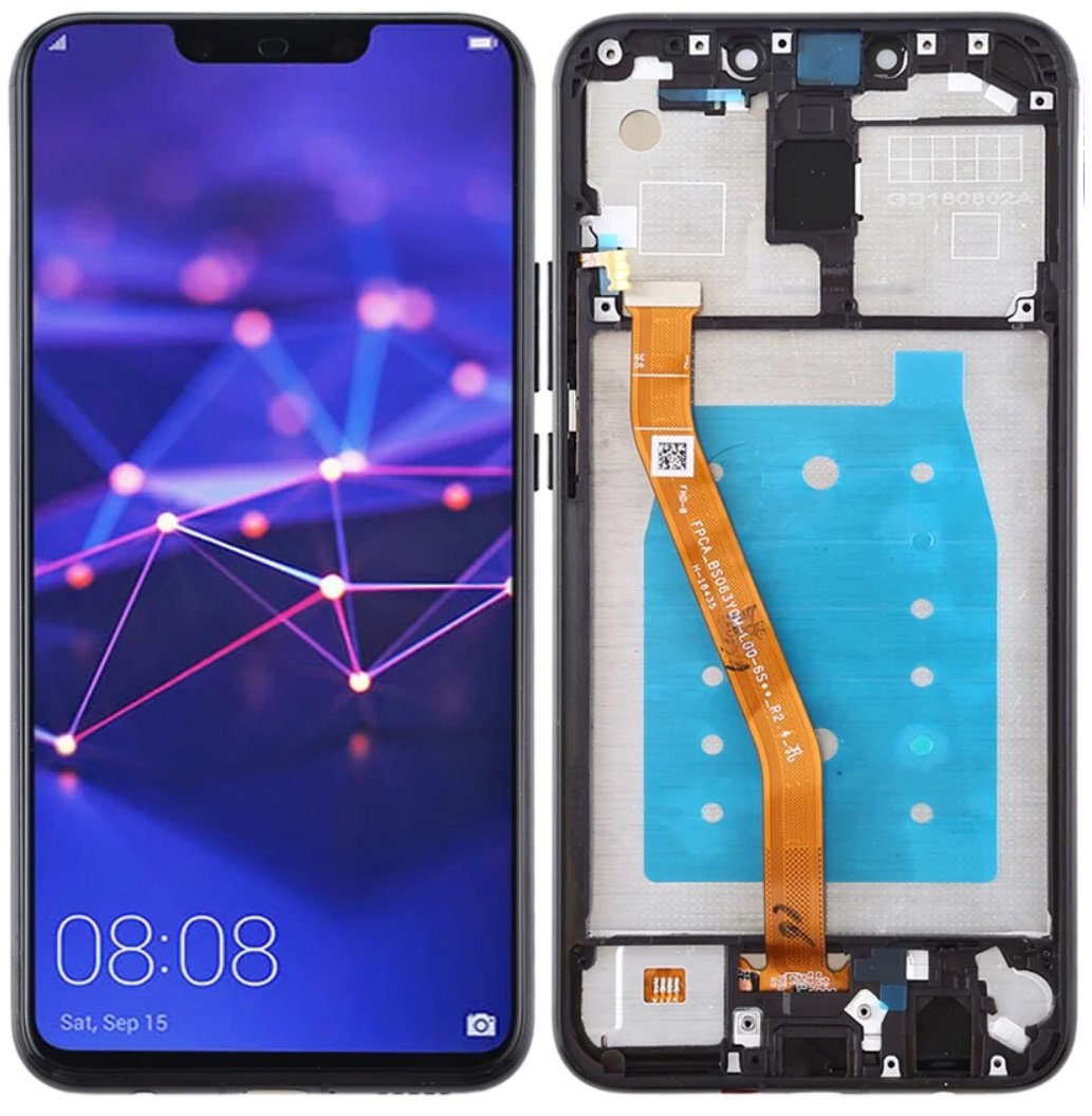 Oryginalny wyświetlacz LCD + ekran dotykowy Huawei Mate 20 Lite SNE-AL00 SNE-LX1 (Regenerowany) Ramka Czarny