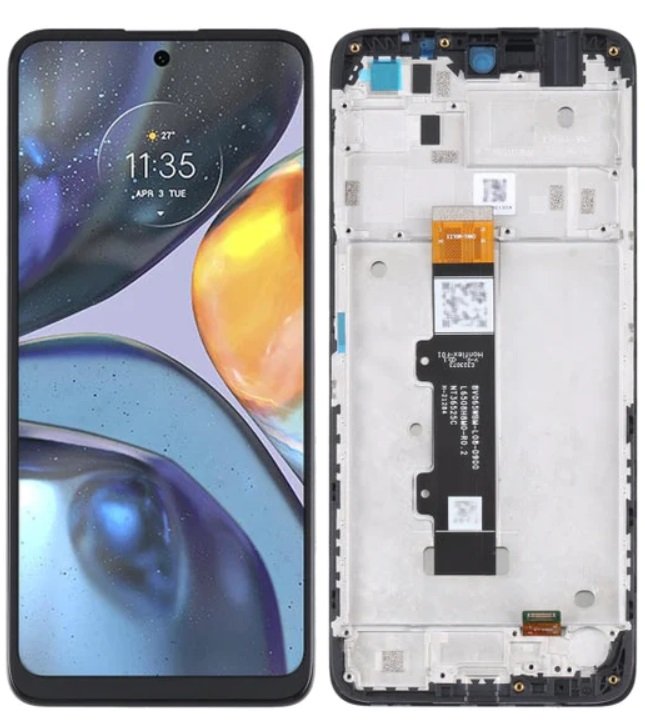 Wyświetlacz LCD + ekran dotykowy Motorola MOTO G22 XT2231 (Regenerowany) Ramka czarna