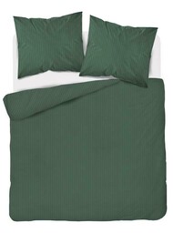 Detexpol Pościel adamaszkowa 180x200 oliwkowa jednobarwna paski 1 cm Pure