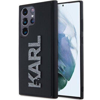 Karl Lagerfeld KLHCS23L3DMBKCK S23 Ultra S918 czarny/black hardcase 3D Rubber Glitter Logo