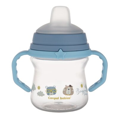 Kubek niekapek z silikonowym ustnikiem Bonjour Paris 150ml Blue