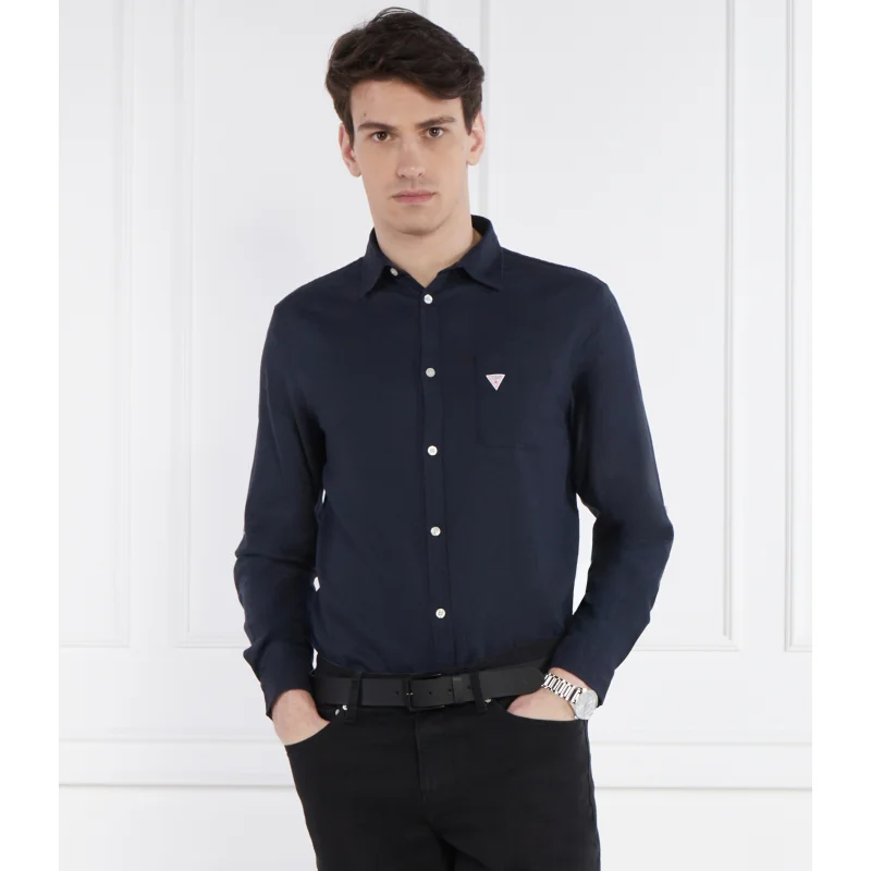 Guess Underwear  Lniana koszula | Regular Fit