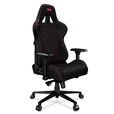 Fotel komputerowy biurowy YUMISU 2050 Magnetic Black Pink Tkanina