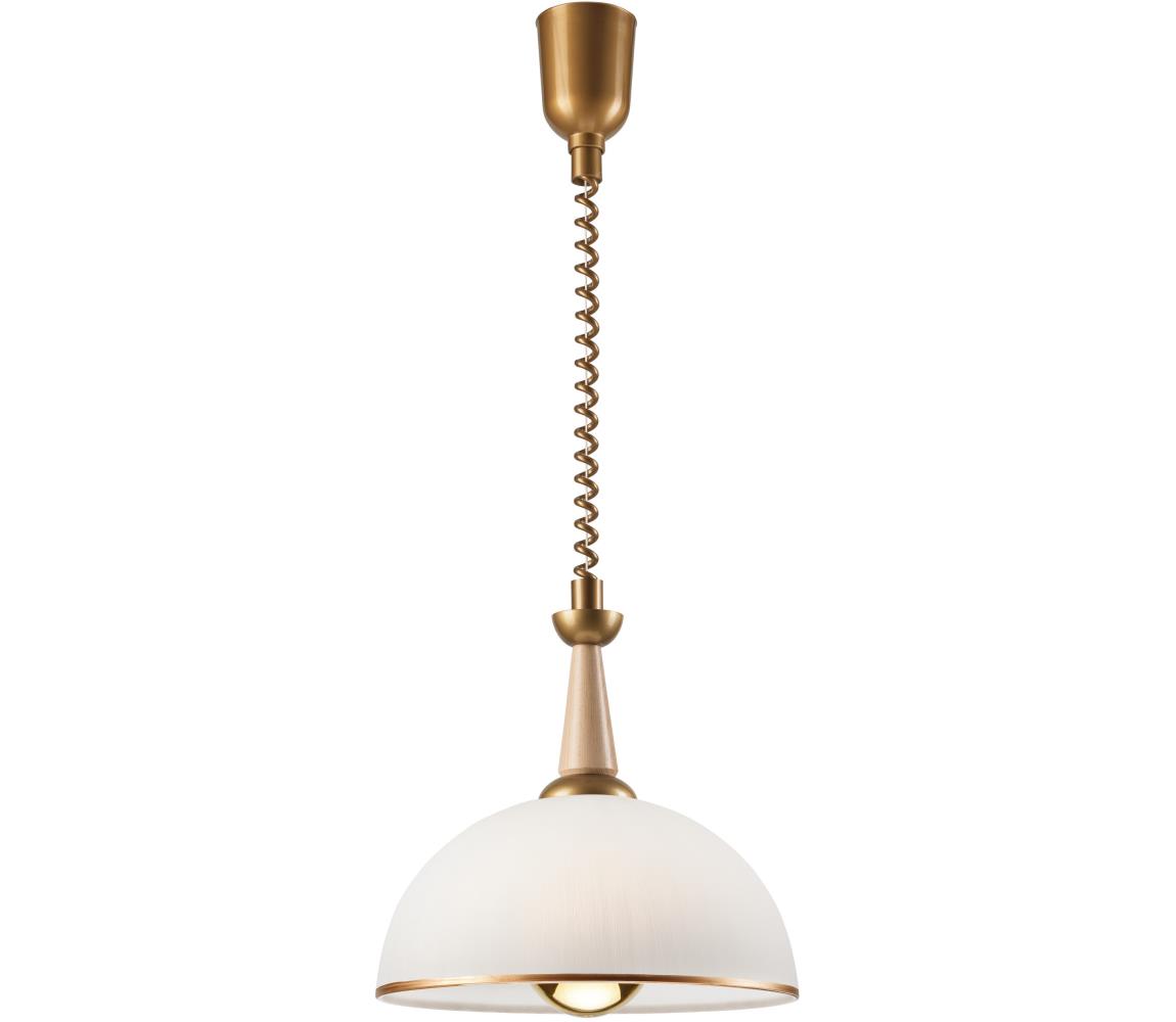 Lampa wisząca z reg. wysokości CHIARA 1xE27/60W/230V beżowy/buk
