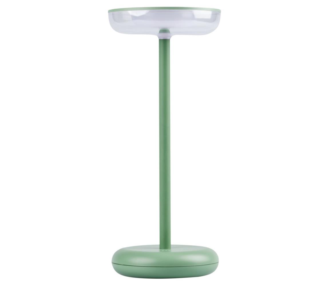 Kanlux 37313- LED Ściemnialna lampa z możliwością ładowania FLUXY LED/1,7W/1800 mAh IP44 zielony