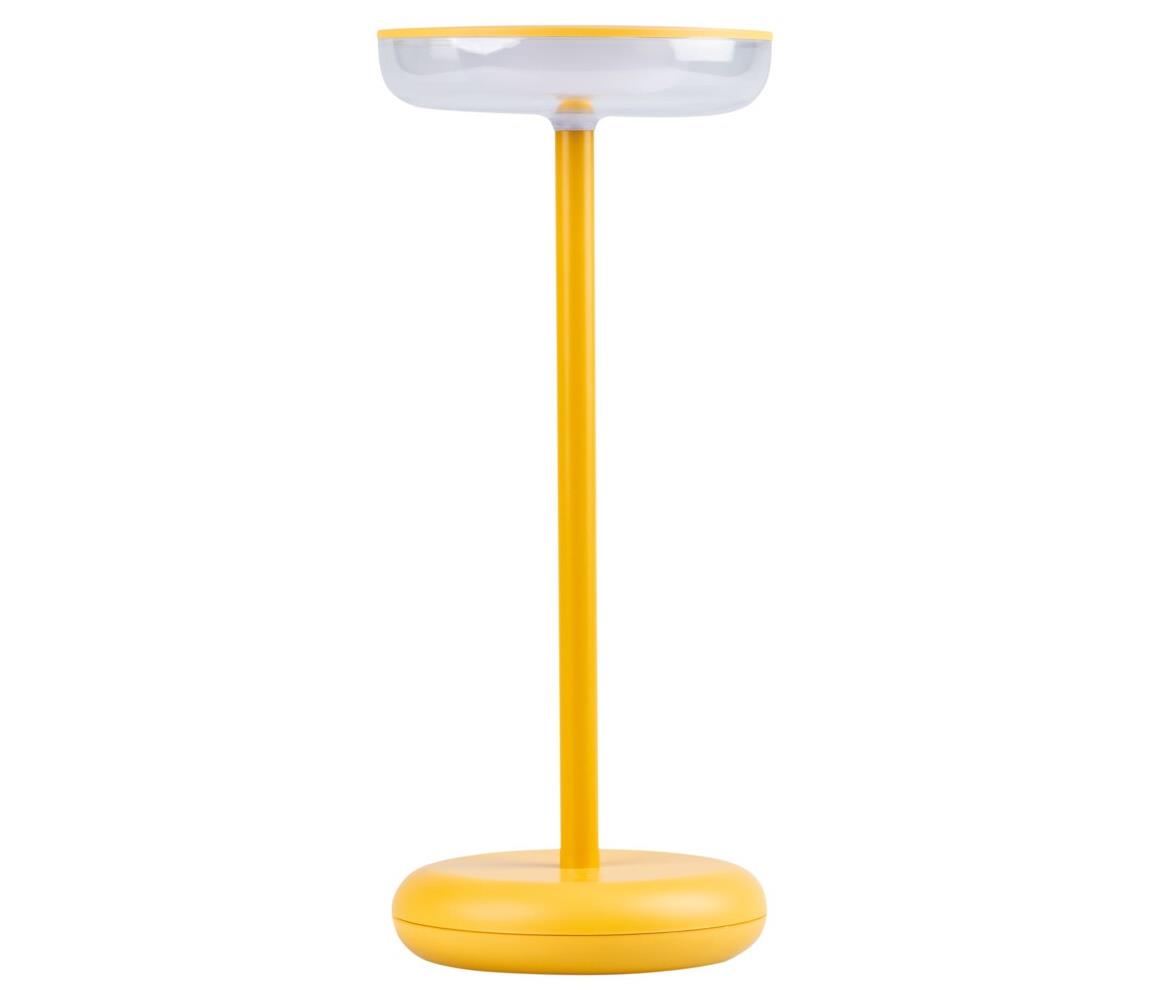Kanlux 37314 - LED Ściemnialna lampa z możliwością ładowania FLUXY LED/1,7W/1800 mAh IP44 żółty
