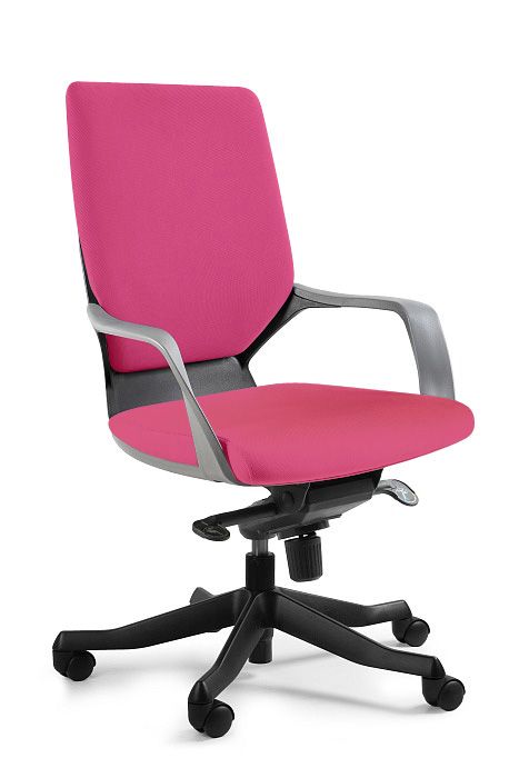 Fotel biurowy, obrotowy, Apollo M, czarny, magenta