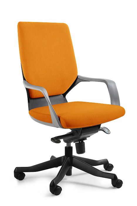 Fotel biurowy, obrotowy, Apollo M, czarny, mandarin