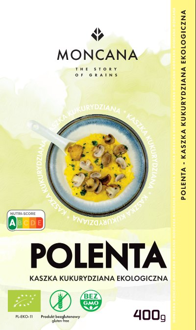 Moncana Ekologiczna polenta bezglutenowa kaszka kukurydziana 400 g