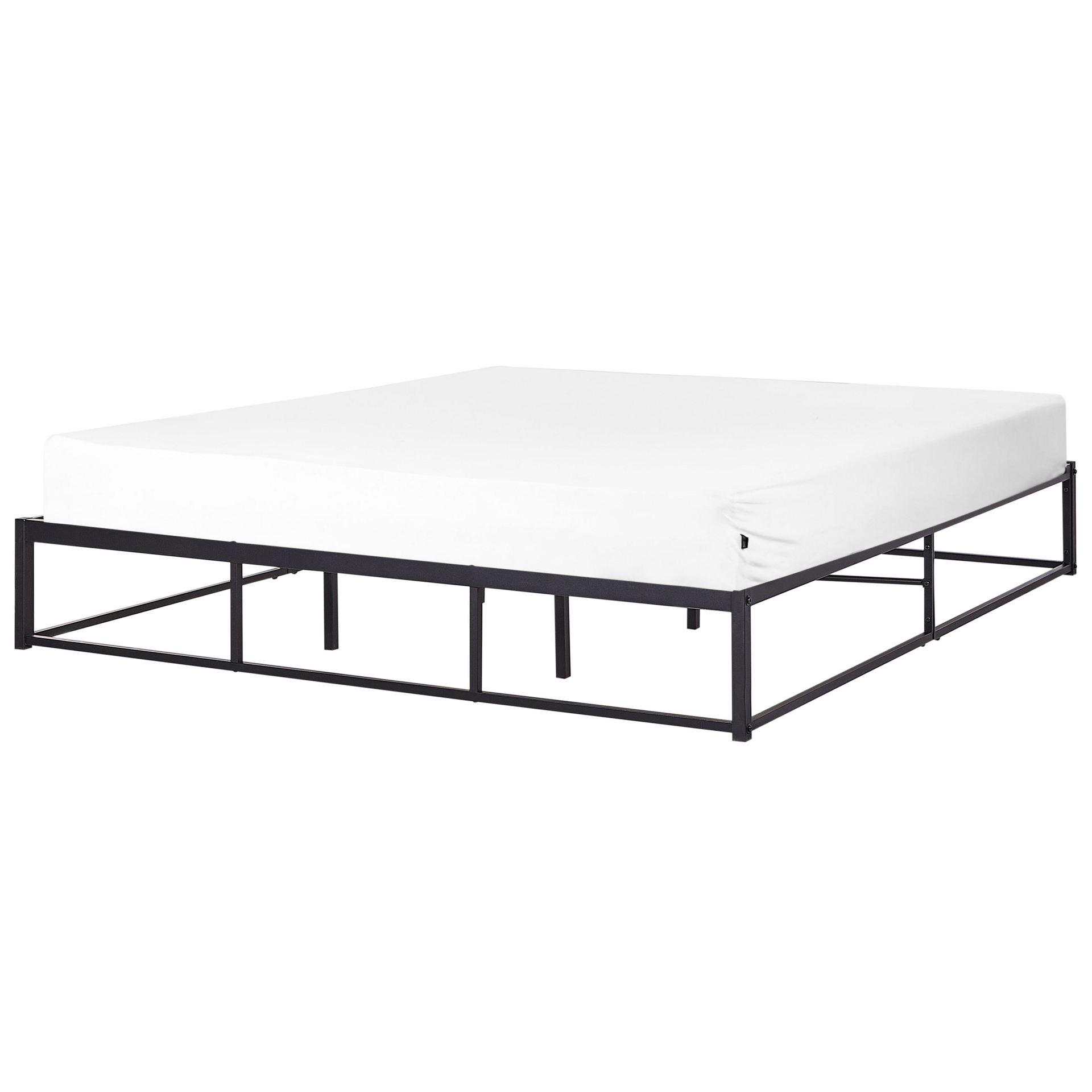 Łóżko metalowe 180 x 200 cm czarne VIRY