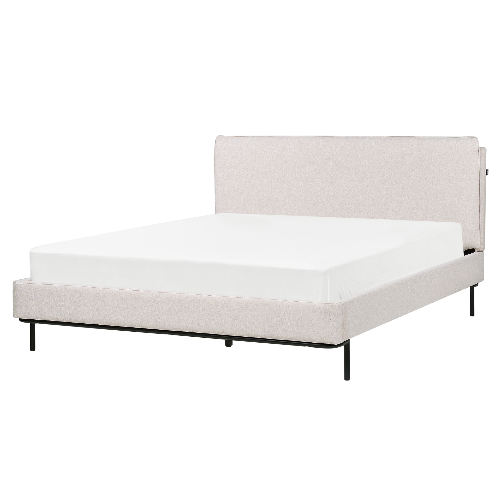 Łóżko tapicerowane 160 x 200 cm beżowe CORIO