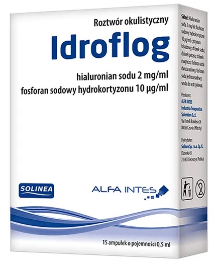 Idroflog Roztwór Okulistyczny 15 Ampułek