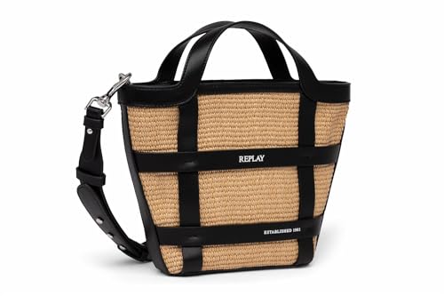 Replay Damska torba FW3618 z uchwytem, 071 Straw Beige, 071 Straw Beige