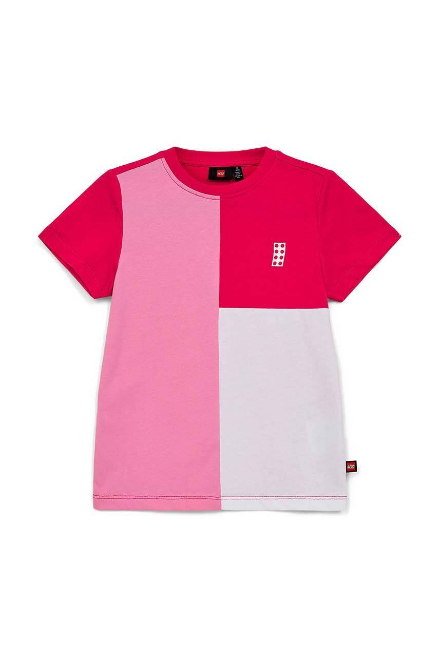Lego t-shirt bawełniany dziecięcy kolor różowy