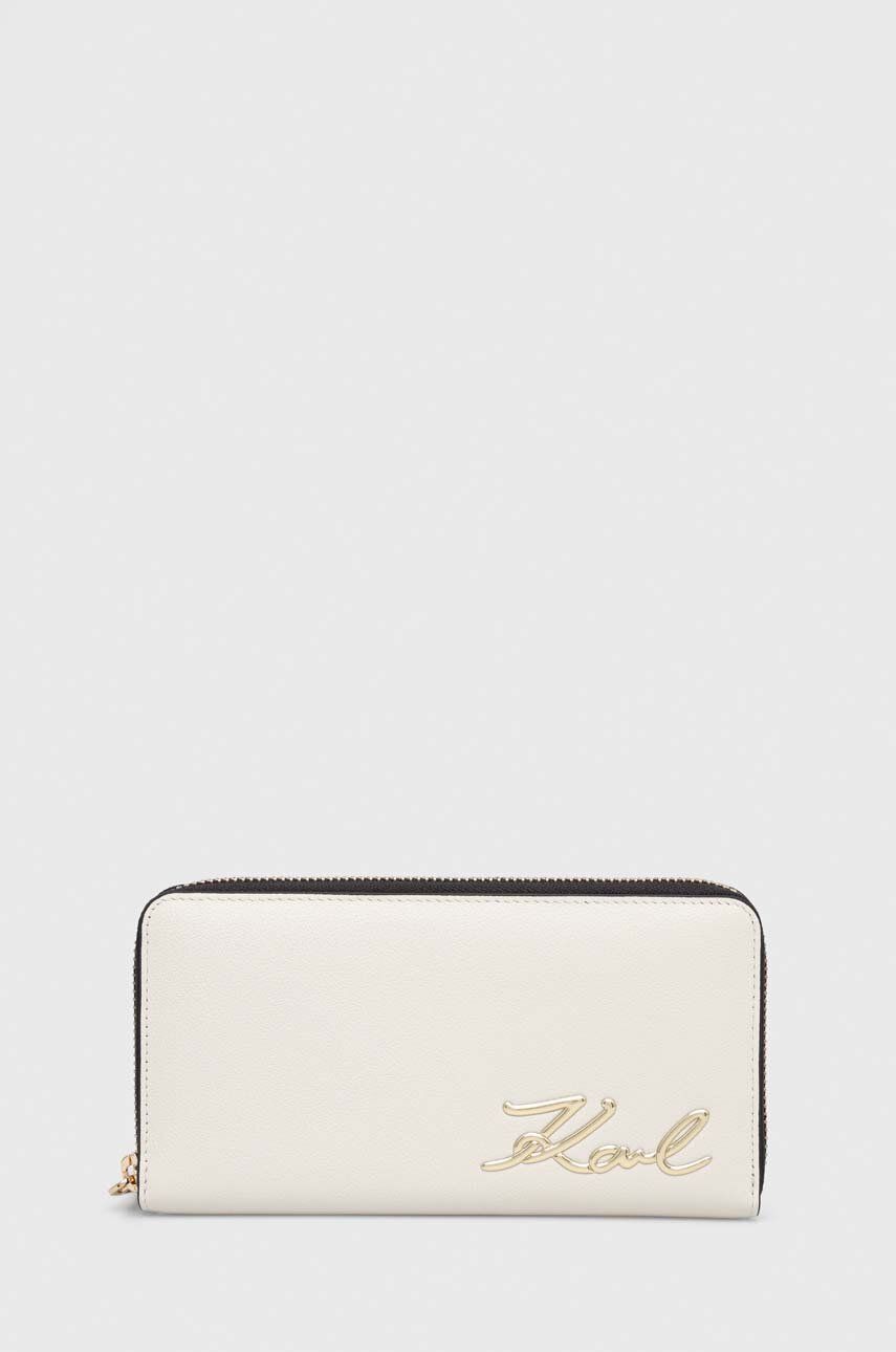 Karl Lagerfeld portfel damski kolor biały