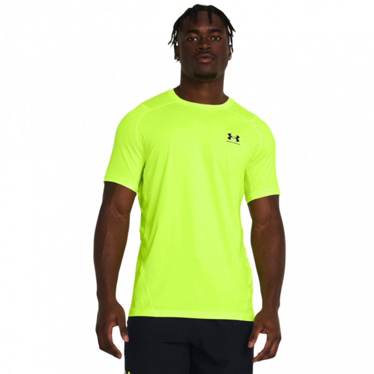 Męska koszulka treningowa Under Armour UA HG Armour Fitted SS - zielona - UNDER ARMOUR