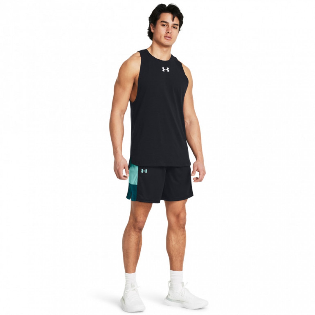 Męskie spodenki do koszykówki Under Armour UA Baseline Short - czarne - UNDER ARMOUR