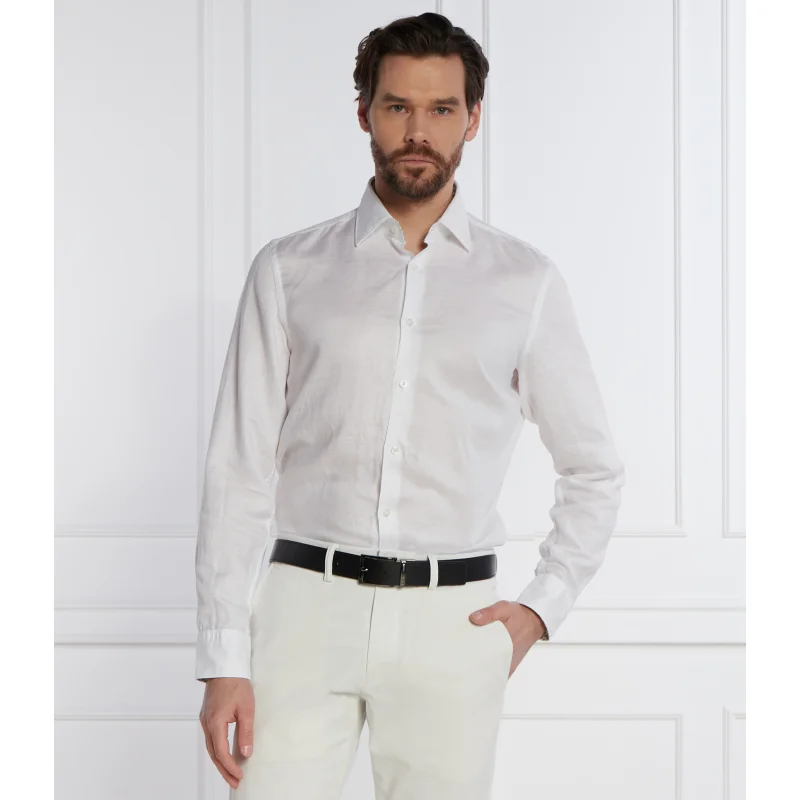 BOSS Lniana koszula C-HAL-kent-C3-223 | Casual fit