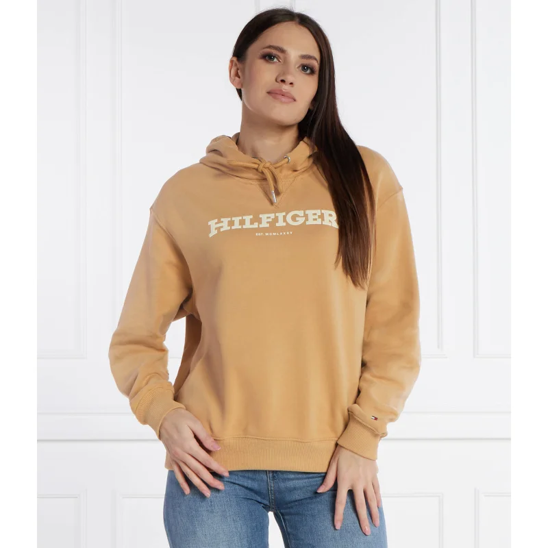 Tommy Hilfiger Bluza REG MONOTYPE FLOCK | Loose fit