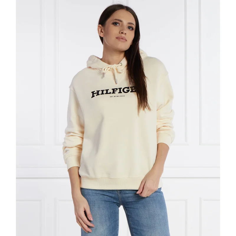 Tommy Hilfiger Bluza REG MONOTYPE FLOCK | Loose fit