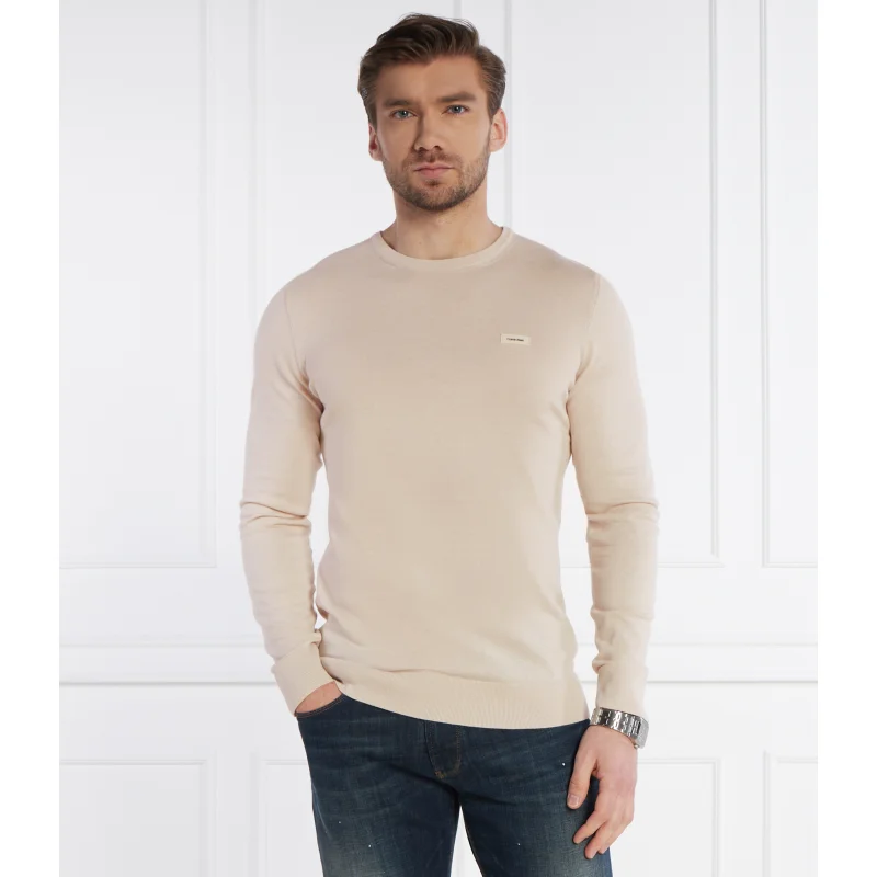 Calvin Klein Sweter | Regular Fit | z dodatkiem jedwabiu