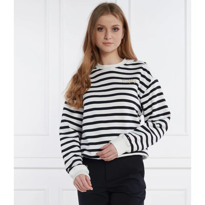Tommy Hilfiger Bluza GOLD BUTTON | Oversize fit