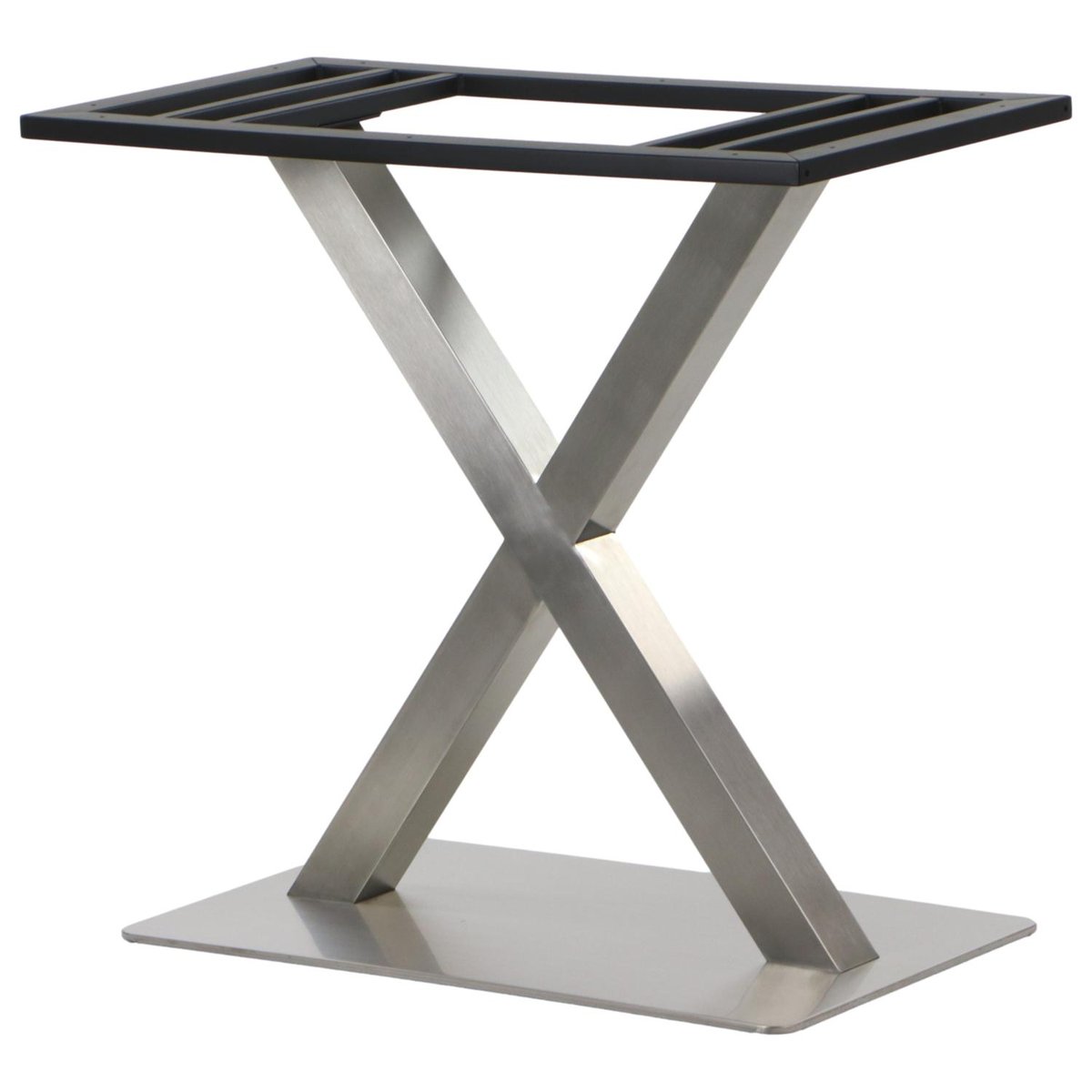 Podwójna podstawa stołu/stolika SH-3007-1/S, stal nierdzewna szczotkowana, wymiary 70x40x72,5 cm - do hotelu, restauracji ,baru, biura