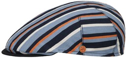 Kaszkiet Sidney Stripes by Mayser, niebieski, M (56-57 cm)
