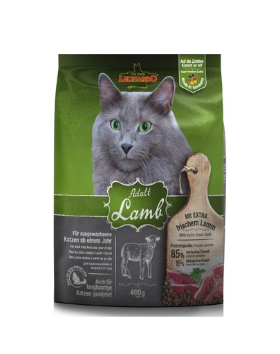 LEONARDO Adult Lamb & Rice karma z jagnięciną dla dorosłych kotów 400g -